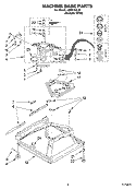 MACHINE BASE PARTS Diagram and Parts List for LSR5102LQ1  Whirlpool Washer