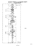 BASKET DRIVE AND BRAKE Diagram and Parts List for LA7800XPW1  Whirlpool Washer