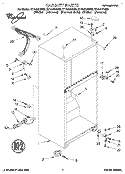 CABINET Diagram and Parts List for ET14JKXAG02  Whirlpool Refrigerator