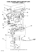 CASE, GEARING AND PLANETARY UNIT Diagram and Parts List for 4KD2661XMC3  KitchenAid Mixer