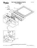 TOP AND CONSOLE PARTS Diagram and Parts List for WGD9051YW0  Whirlpool Dryer