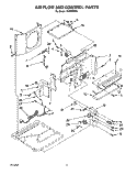 AIR FLOW AND CONTROL Diagram and Parts List for X10002W04  Roper Air Conditioner
