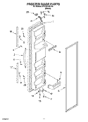 FREEZER DOOR PARTS Diagram and Parts List for 4YED5FHQKT01  Whirlpool Refrigerator