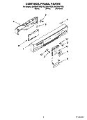 CONTROL PANEL PARTS Diagram and Parts List for GU2200XTSQ2  Whirlpool Dishwasher