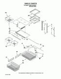 SHELF PARTS Diagram and Parts List for GB9FHDXWS04  Whirlpool Refrigerator