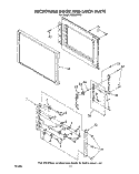 MICROWAVE DOOR AND LATCH Diagram and Parts List for RM288PXV3  Whirlpool Microwave Oven Combo