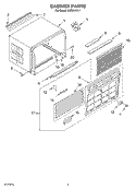 CABINET PARTS Diagram and Parts List for ACE244XL1  Whirlpool Air Conditioner