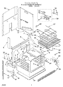OVEN Diagram and Parts List for RS6755XYW7  Whirlpool Range