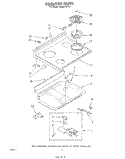 COOKTOP Diagram and Parts List for RE963PXPT1  Whirlpool Range