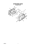 OVEN DOOR Diagram and Parts List for F5907W0  Roper Range