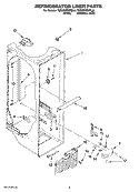 REFRIGERATOR LINER PARTS Diagram and Parts List for 7GS2SHEXPQ04  Whirlpool Refrigerator