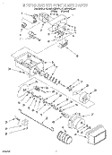 MOTOR AND ICE CONTAINER Diagram and Parts List for 8ED25PQXDW01  Whirlpool Refrigerator