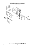 OVEN DOOR AND LATCH Diagram and Parts List for MCE04XW0  Roper Microwave