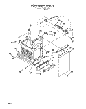 CONTAINER Diagram and Parts List for TU800SPJB0  Whirlpool Trash Compactor