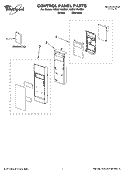 CONTROL PANEL PARTS Diagram and Parts List for YMH2175XSS1  Whirlpool Microwave