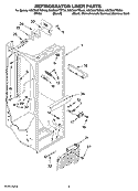 REFRIGERATOR LINER PARTS Diagram and Parts List for KSCS23FTBT00  KitchenAid Refrigerator