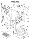 SECTION Diagram and Parts List for KEYS850JT1  KitchenAid Dryer