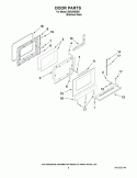 DOOR PARTS Diagram and Parts List for ISE630WS00  Whirlpool Range