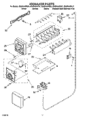 ICEMAKER PARTS Diagram and Parts List for GS2SHAXNL01  Whirlpool Refrigerator