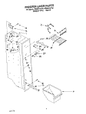 FREEZER LINER Diagram and Parts List for CS22AFXKT00  Crosley Refrigerator