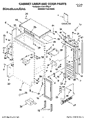 CABINET LINER AND DOOR PARTS Diagram and Parts List for KUIA15PRLS1  KitchenAid Ice Maker