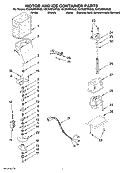 MOTOR AND ICE CONTAINER PARTS Diagram and Parts List for KSCS25FSWH02  KitchenAid Refrigerator