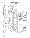 FREEZER DOOR Diagram and Parts List for ED25DQXAB00  Whirlpool Refrigerator