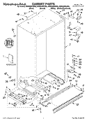 CABINET, LITERATURE Diagram and Parts List for KSSS48FKT00  KitchenAid Refrigerator
