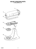 COLOR VARIATION PARTS Diagram and Parts List for BEA30AVAIM0  Whirlpool Mixer