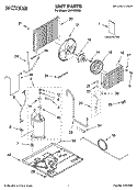 UNIT PARTS Diagram and Parts List for CAR10XSR0  Crosley Air Conditioner