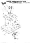 SECTION Diagram and Parts List for GLT3634LQ0  Whirlpool Cooktop