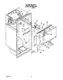 LINER Diagram and Parts List for 8ET18RKXYN00  Whirlpool Refrigerator