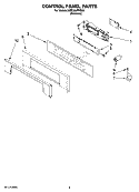 CONTROL PANEL PARTS Diagram and Parts List for GMC305PRS02  Whirlpool Microwave Oven Combo