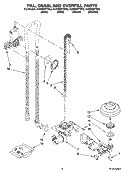 FILL, DRAIN, AND OVERFILL PARTS Diagram and Parts List for KUDS03FTBT2  KitchenAid Dishwasher