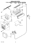 ICEMAKER PARTS, OPTIONAL PARTS (NOT INCLUDED) Diagram and Parts List for KSRX25FTSS00  KitchenAid Refrigerator