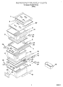 REFRIGERATOR SHELF Diagram and Parts List for 7GD22DFXFW00  Whirlpool Refrigerator