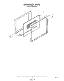 OVEN DOOR Diagram and Parts List for RS600BXV0  Whirlpool Range
