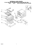 INTERNAL OVEN Diagram and Parts List for KEBC177KBT1  KitchenAid Wall Oven