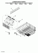LOWER RACK PARTS, OPTIONAL PARTS (NOT INCLUDED) Diagram and Parts List for GU3600XTVS0  Whirlpool Dishwasher