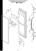 REFRIGERATOR DOOR Diagram and Parts List for 4YED27DQDW00  Whirlpool Refrigerator