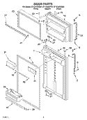 DOOR Diagram and Parts List for ET1CHKXKQ07  Whirlpool Refrigerator