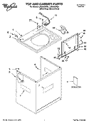TOP AND CABINET PARTS Diagram and Parts List for LSQ9660PG0  Whirlpool Washer