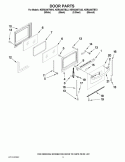 DOOR PARTS Diagram and Parts List for KERS205TBL2  KitchenAid Range