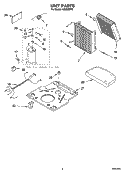 UNIT PARTS Diagram and Parts List for AD25BBR1  Whirlpool Dehumidifier
