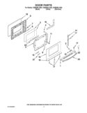 DOOR PARTS Diagram and Parts List for WDE350LVQ02  Whirlpool Range