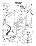 CABINET Diagram and Parts List for LG6606XPW0  Whirlpool Dryer