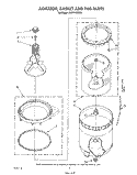 AGITATOR, BASKET AND TUB Diagram and Parts List for CA2751XSW5  Whirlpool Washer