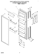 REFRIGERATOR DOOR Diagram and Parts List for TS22AWXDN01  Whirlpool Refrigerator