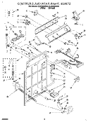 CONTROLS AND REAR PANEL Diagram and Parts List for 3LSR5233BN0  Whirlpool Washer