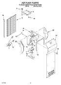 AIR FLOW Diagram and Parts List for KSRB25FKSS00  KitchenAid Refrigerator